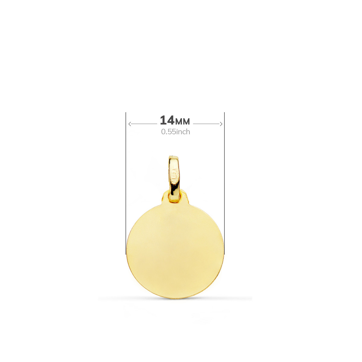 18K MEDALLA ORO AMARILLO VIRGEN FRANCESA 14 MM