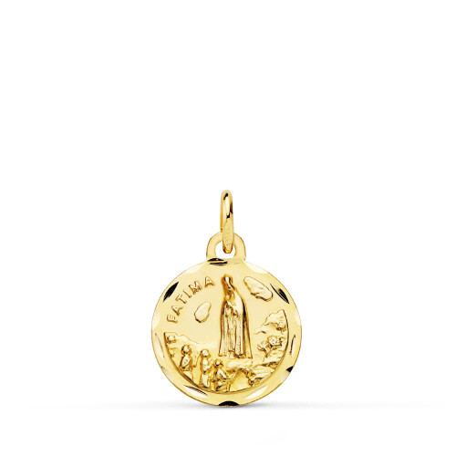 18K MEDALLA ORO AMARILLO VIRGEN DE FATIMA 14 MM