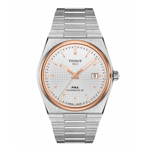 Reloj Tissot PRX Automático Bicolor – Esfera Blanca T1374072103100