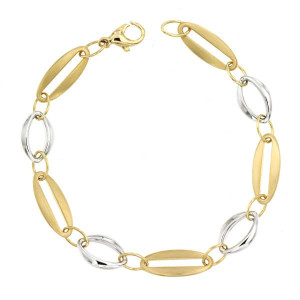 18K PULSERA BICOLOR 19.5 CM 7.20 GR