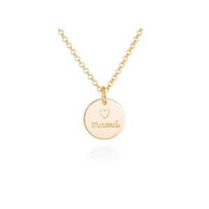 Marina Garcia Colgante Plata 925 Corazón Mamá Mujer Bañado Oro Amarillo 18K 90633GD