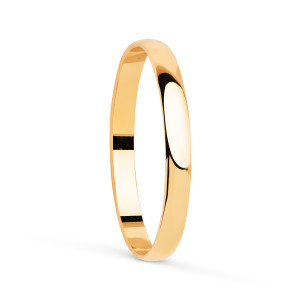 18K ALIANZA ORO AMARILLO LISA BRILLO. ANCHO: 2 MM