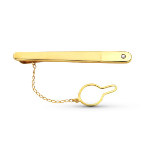 18K AGUJAS ORO AMARILLO CIRCONITA 58X6 MM