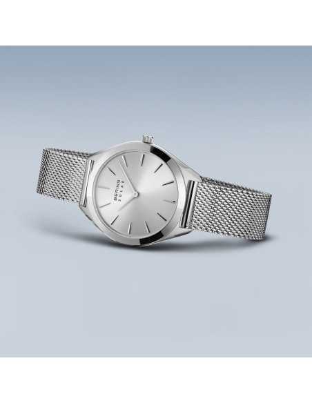 Bering Reloj Solar 17331-000 Mujer Acero Plata Malla Milanesa 31 mm Plata 17331-000