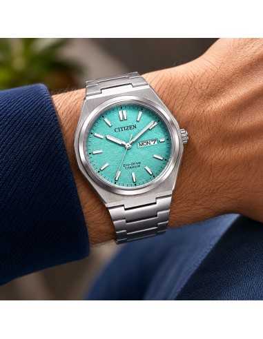 Citizen Reloj Super Titanium AW0130-85M Hombre Eco-Drive 39.5 mm Turquesa AW0130-85M