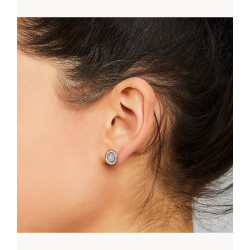 Pendientes Fossil Rose Gold Halo JF03263791