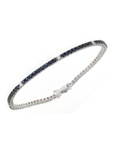 Davite & Delucchi Pulsera Rivière Oro Blanco 18K Zafiros 1,70 ct Diamantes 0,18 ct Mujer BR00185527