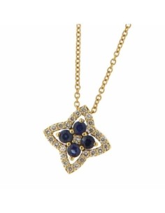 Davite & Delucchi Collar Oro 18K Colgante Estrella Zafiros 0,30 ct Mujer CLN012059ZF2