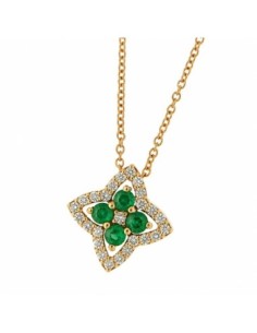 Davite & Delucchi Collar Oro 18K Colgante Estrella Esmeraldas 0,28 ct Mujer CLNO12059SM2