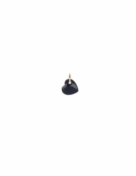 Maman et Sophie Colgante Corazón Ágata Negra Oro Amarillo 18K 8 mm Mujer COBTT8AN