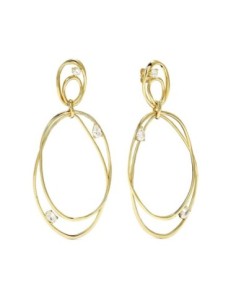 Nomination Pendientes Plata Oval Grande Cubic Zirconia My Rebel Art. Dorados 242827/012