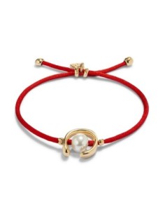 UNOde50 Pulsera Hilo y Aleación de Metales Bañada en Oro 18K SER DIFERENTE PUL2505ROJORO0M