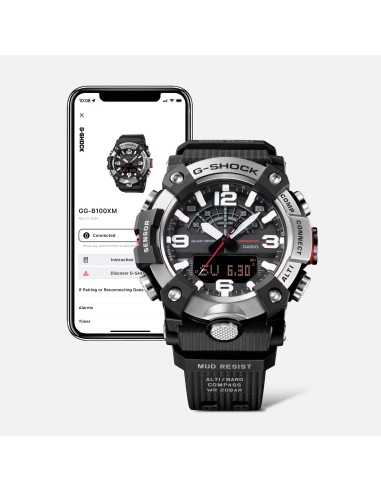 Casio G-SHOCK Mudmaster Reloj Analógico Digital Hombre Negro con Bisel Plateado GG-B100XM-1AER