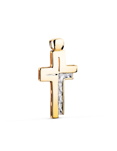 18K CRUZ ORO AMARILLO PIEDRAS BAGUETTE...