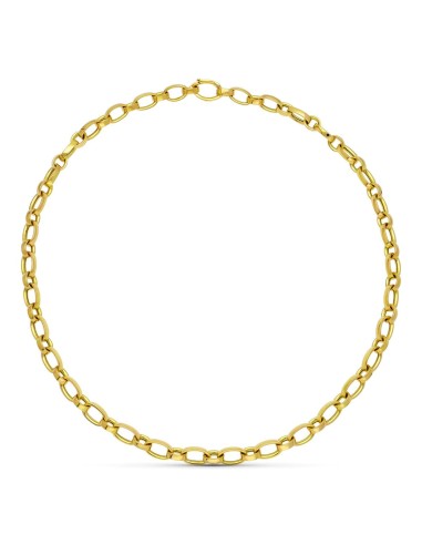 18K GARGANTILLA ORO AMARILLO ESLABONES OVALES 45CM