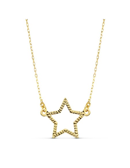 18K COLLAR ORO AMARILLO ESTRELLA 14X11 MM 45CM