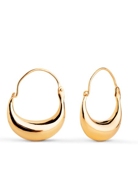 18K PENDIENTES AROS ORO AMARILLO MORCILLA HUECOS. MEDIDA: 21X17 MM CIERRE GANCHO. GROSOR: 5 MM