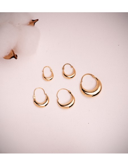 18K PENDIENTES AROS ORO AMARILLO MORCILLA HUECOS. MEDIDA: 21X17 MM CIERRE GANCHO. GROSOR: 5 MM