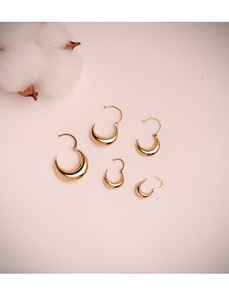 18K PENDIENTES AROS ORO AMARILLO MORCILLA HUECOS. MEDIDA: 21X17 MM CIERRE GANCHO. GROSOR: 5 MM