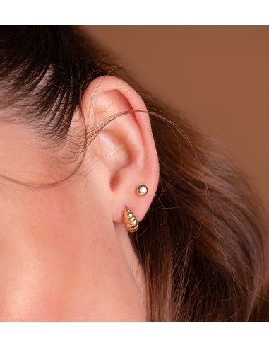 18K PENDIENTES ORO AMARILLO GALLONES EN BRILLO....
