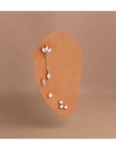 18K PIERCING DE OREJA ORO AMARILLO CORAZON 3X3...