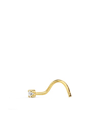 18K PIERCING ORO AMARILLO NARIZ CIRCONITA 4...