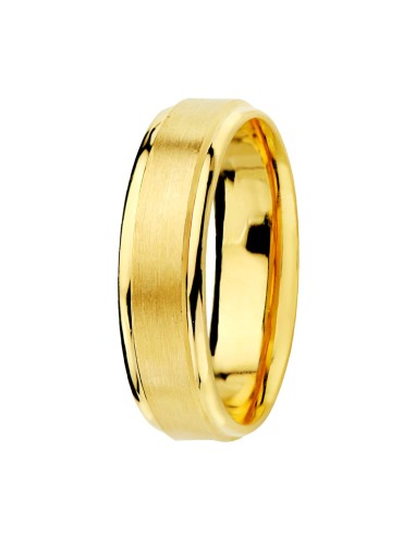18K ALIANZA ORO AMARILLO MATE Y BRILLO. ANCHO:...