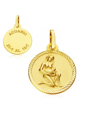 18K HOROSCOPO ORO AMARILLO ORO AMARILLO ACUARIO...