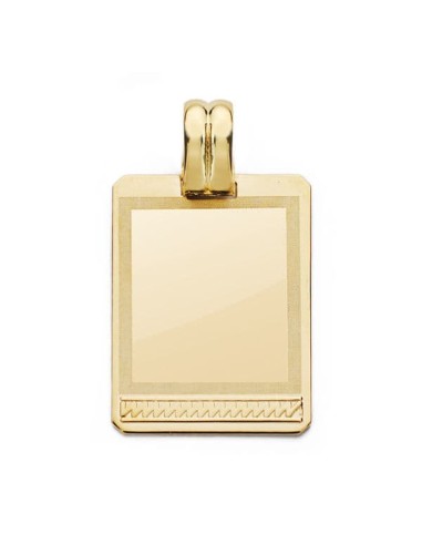 18K PLACA CHAPA ORO AMARILLO MACIZA 24X17 MM