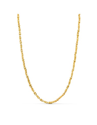 18K CADENA ORO AMARILLO MACIZA BOLA Y DETALLE...