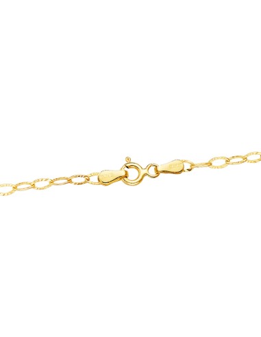 18K CADENA ORO AMARILLO FORZADA TALLADA HUECA...