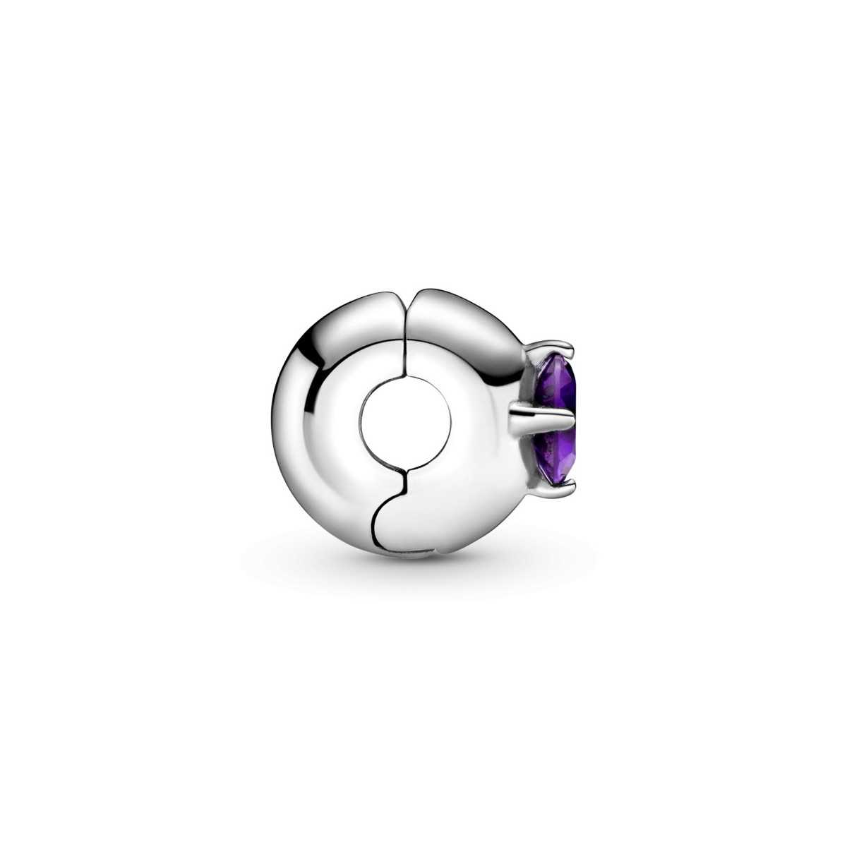 Clip Pandora Cículo Solitario Morado 799204C02