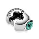 Clip Pandora Círculo Solitario Verde 799204C03