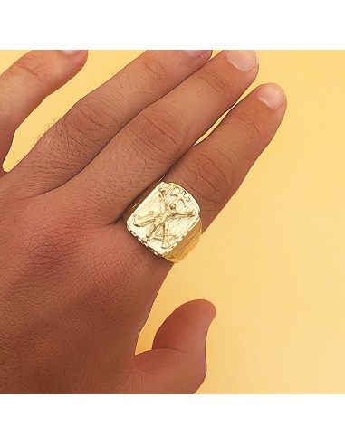 18K SELLO ORO AMARILLO MACIZO CON CRISTO DE LA...