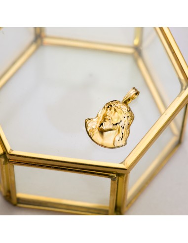 18K COLGANTE ORO AMARILLO CABEZA DE CRISTO DE...