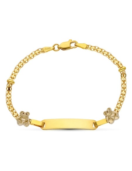 18K ESCLAVA ORO AMARILLO OSO S 16CM