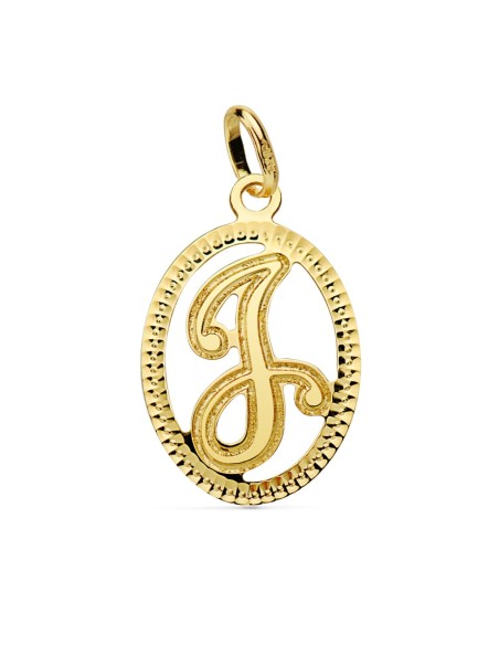 18K COLGANTE ORO AMARILLO INICIAL LETRA J 21X14 MM