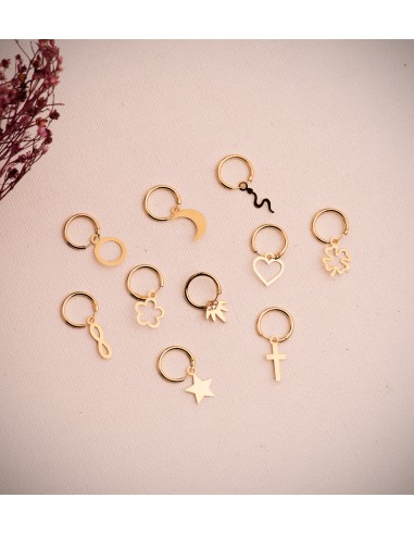 18K AROS ORO AMARILLO TUBO CON MARGARITA 10X10...