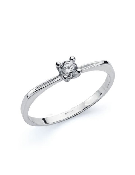 18K SOLITARIO SEÑORA ORO BLANCO 3 MM