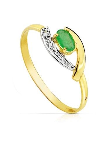 18K SORTIJA ORO BICOLOR CON CIRCONITA Y...