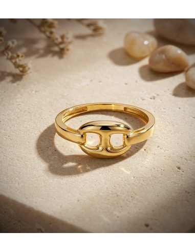 18K SORTIJA ORO AMARILLO CON NUDO BARCO EN...