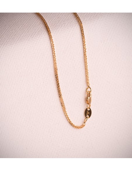 18K CADENA ORO AMARILLO MACIZA ESPIGA. ANCHO: 1 MM. LARGO: 45 CM