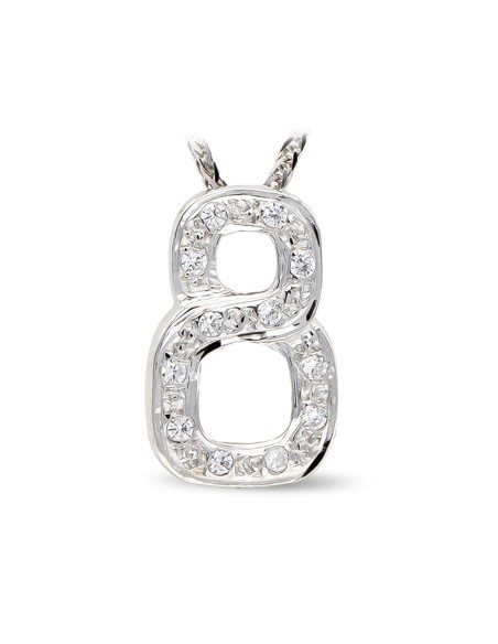 18K GARGANTILLA ORO BLANCO Y CIRCONITAS