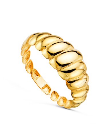 18K SORTIJA ORO AMARILLO CROISSANT GALLONES...