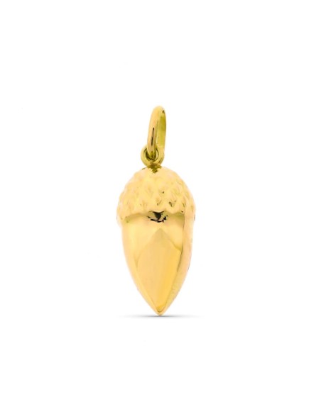 18K COLGANTE ORO AMARILLO BELLOTA 14X6 MM