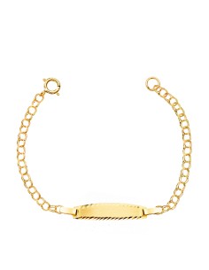 9K ESCLAVA ORO AMARILLO HUNGARA. ANCHO: 2,5 MM. PLACA...