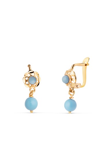 18K PENDIENTES ORO AMARILLO CUBANAS CON...