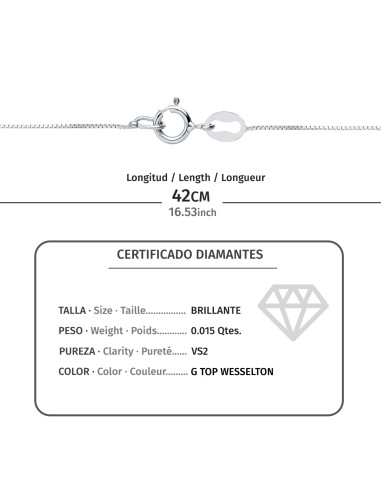 18K GARGANTILLA ORO BLANCO CHATON 4,85 MM...