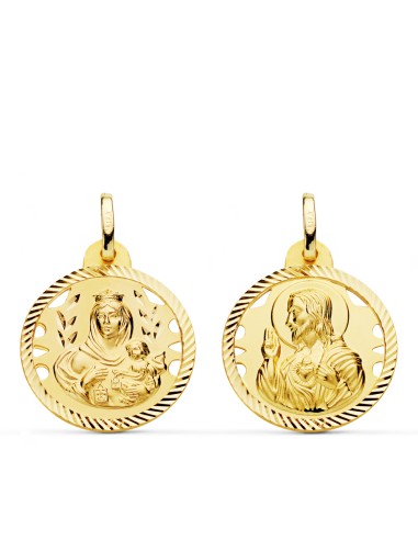 18K ESCAPULARIO ORO AMARILLO HELICE CALADO...
