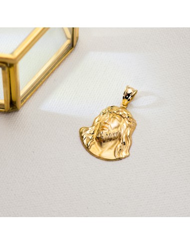 18K CRISTO SANTO ROSTRO ORO AMARILLO 27X22 MM